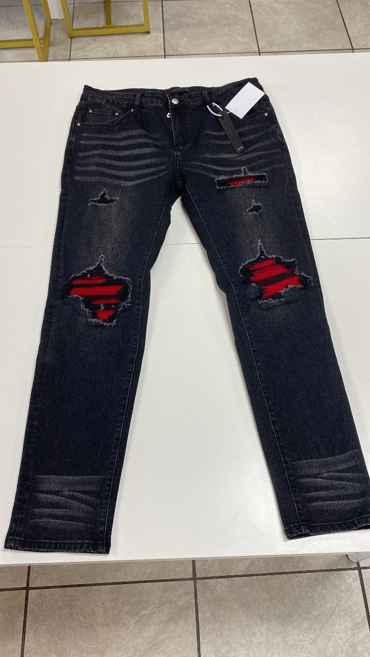 Amiri Jeans (Black and red)
