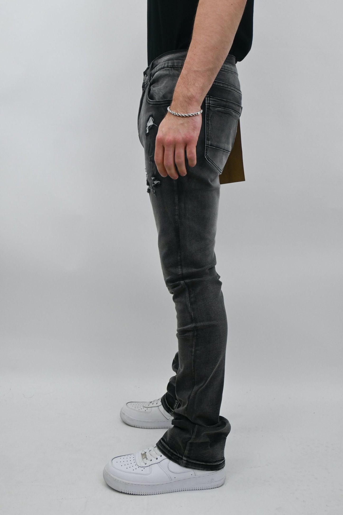 SBO Grey Vintage Stacked Jeans
