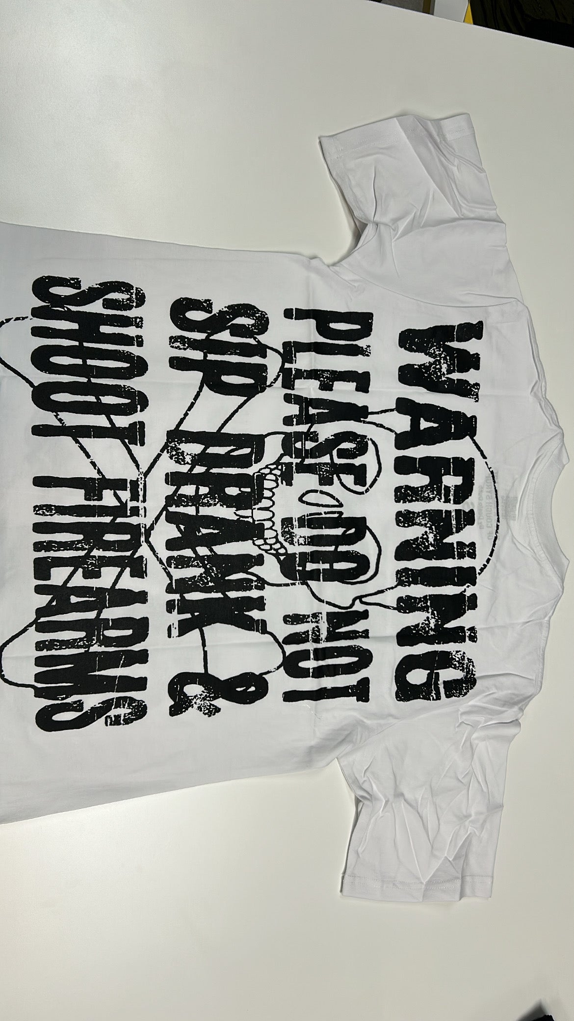 Thats a awful lot of cough syrup - white faded print