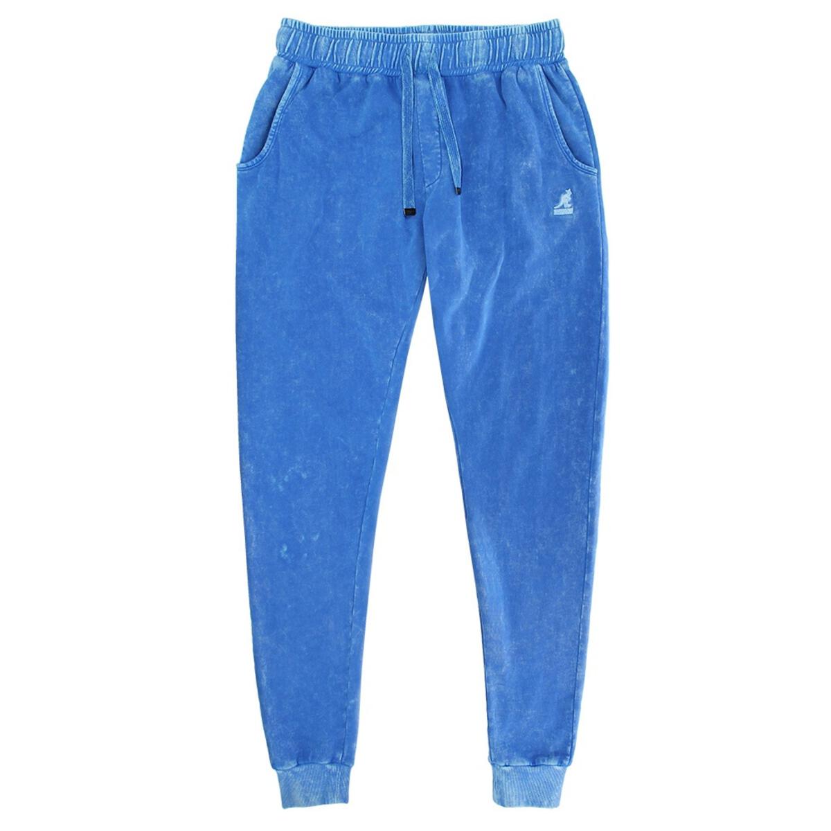 Kangol Acid Wash Joggers - (blue) Turkish sea