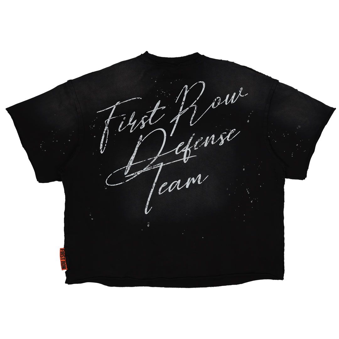 First Row - wolf cropped tee (black)