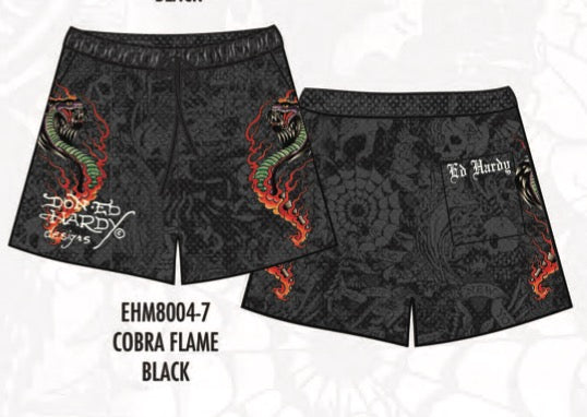 ED HARDY COBRA FLAME MESH SHORT