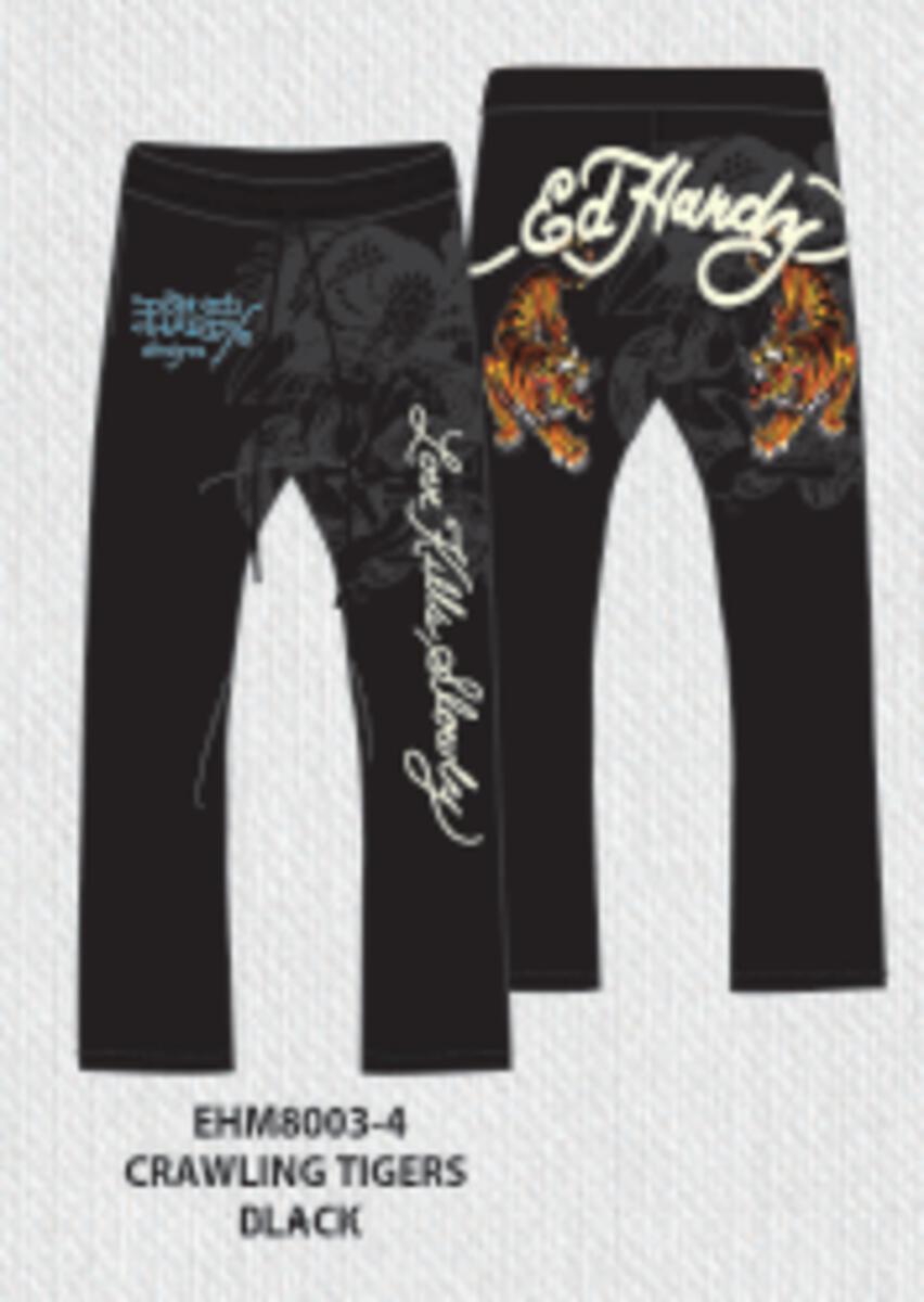 Ed Hardy - (black ) crawling tiger sweatpants