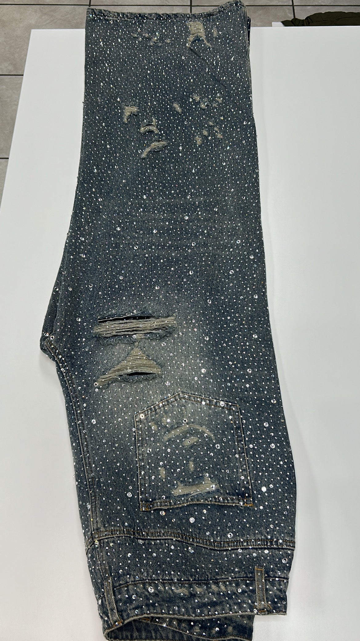 Vale USA - rhinestone blue jeans