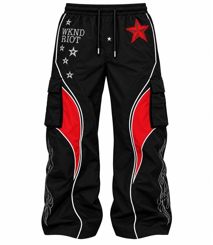 WKND RIOT FACE PANTS BLACK