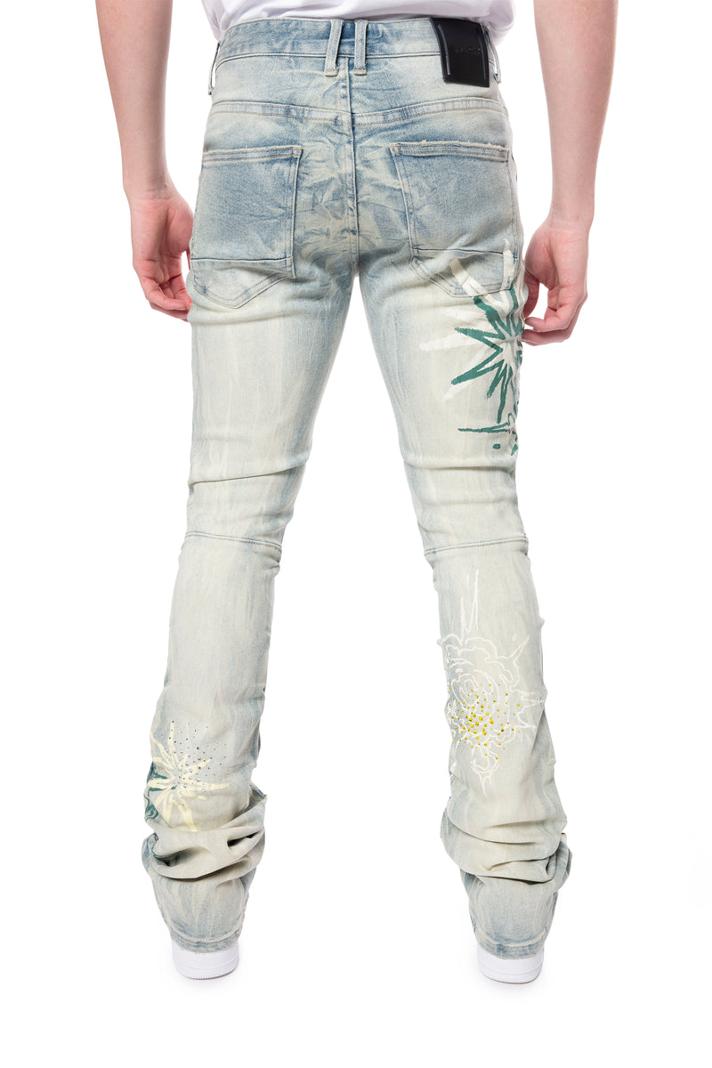 Smoke Rise "Rhinestone" Stacked Jeans