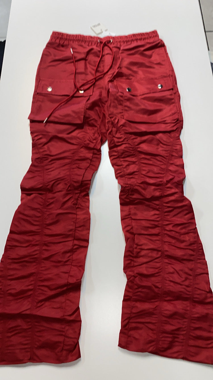 Eptm - (red) ruched flare pants