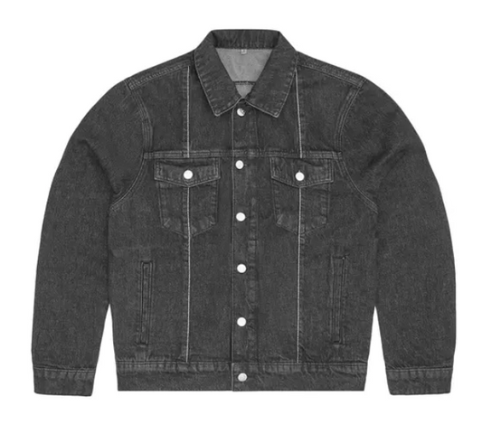 Corteiz C-Star Stitch-Down Denim Jacket 'Black'