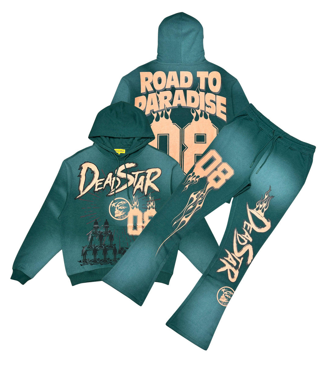 Civilized " Road to Paradise" Stack Sweats