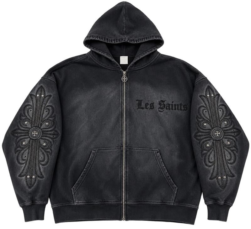 R3BEL DENIM INSPIRED CHROME HOODIE LES SAINTS