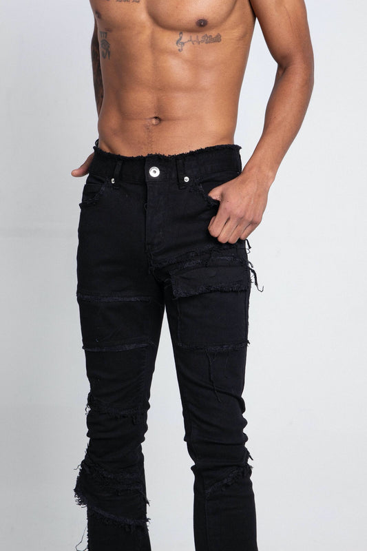 Amor Black Frey Stacked Jeans
