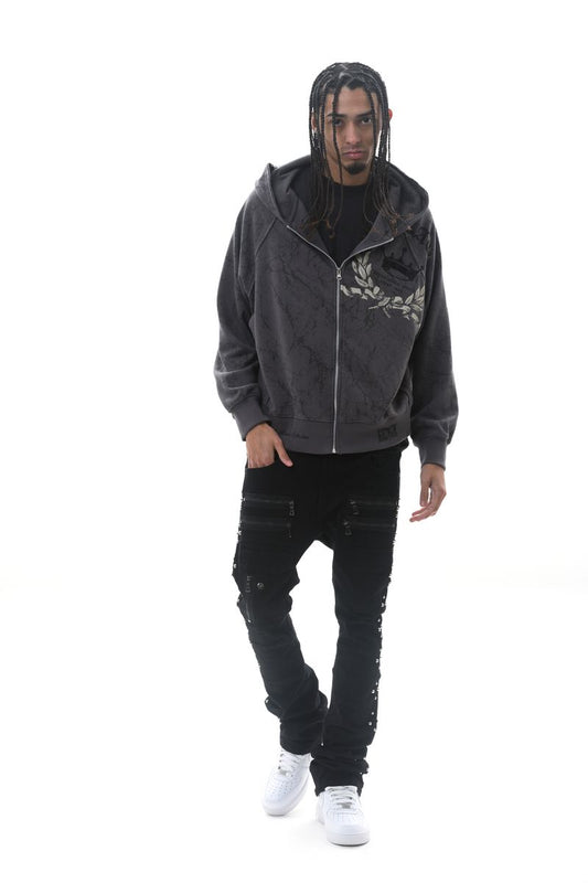 Civilized - grey darkages full zip up