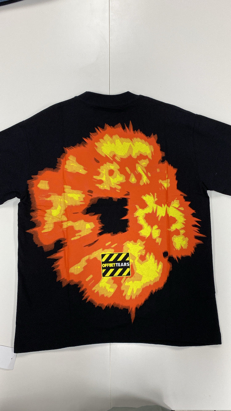 offsettears  - black flame tee