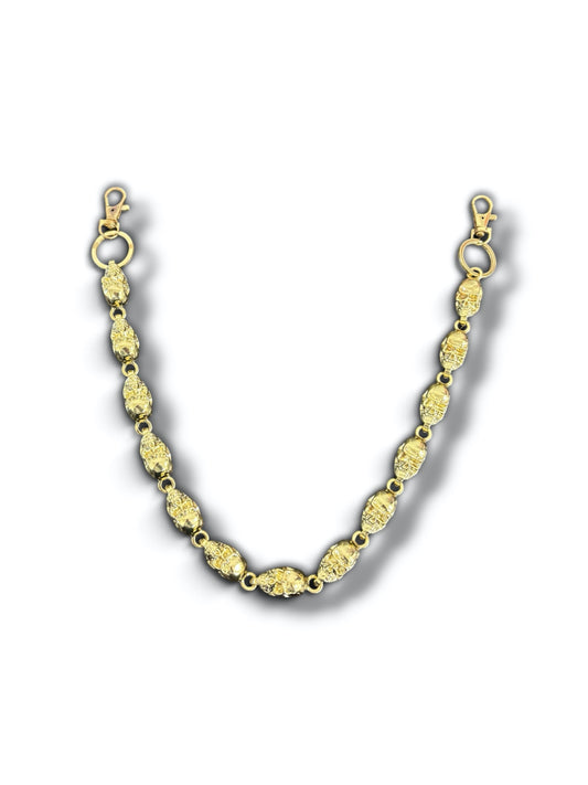 GOLD SKULL WALLET CHAIN