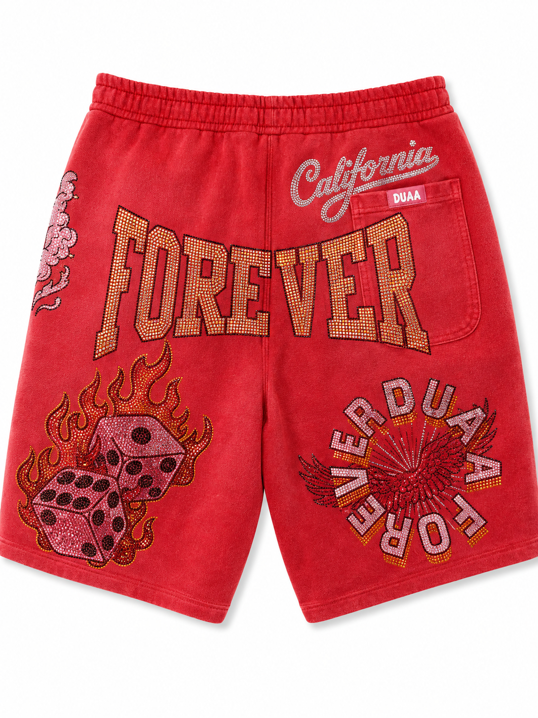 DUAA RED SHORTS