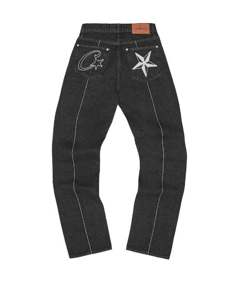 Corteiz C-Star Stitch-Down Jeans 'Black'