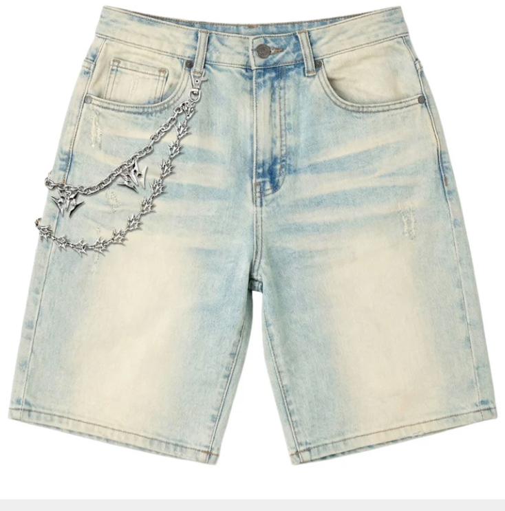 MELEE DENIM WASH SHORTS