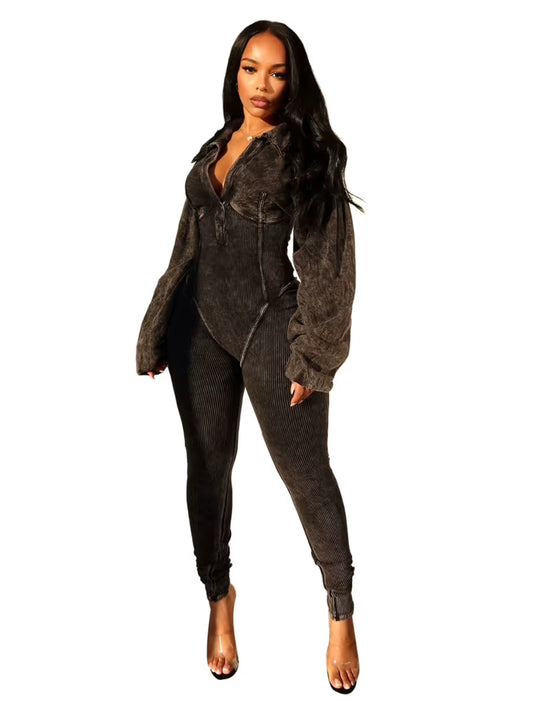 Honey Trap -black  jump suit