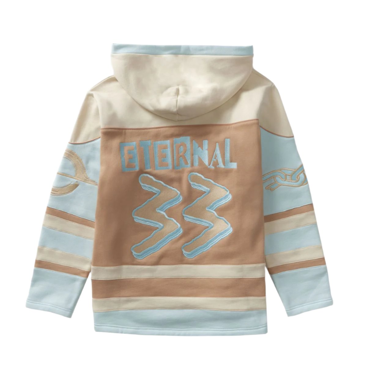 Sugar Hill "Pressure" Hockey Hoodie "Tan/Baby Blue"