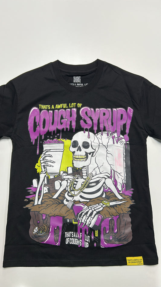 Thats a awful lot of cough syrup - skull sipping tee