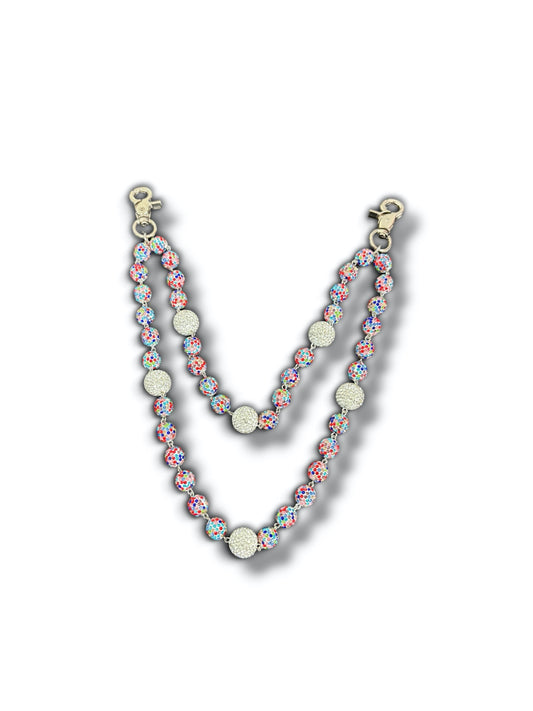 MULTICOLOR RAINBOW ICE WALLET CHAIN