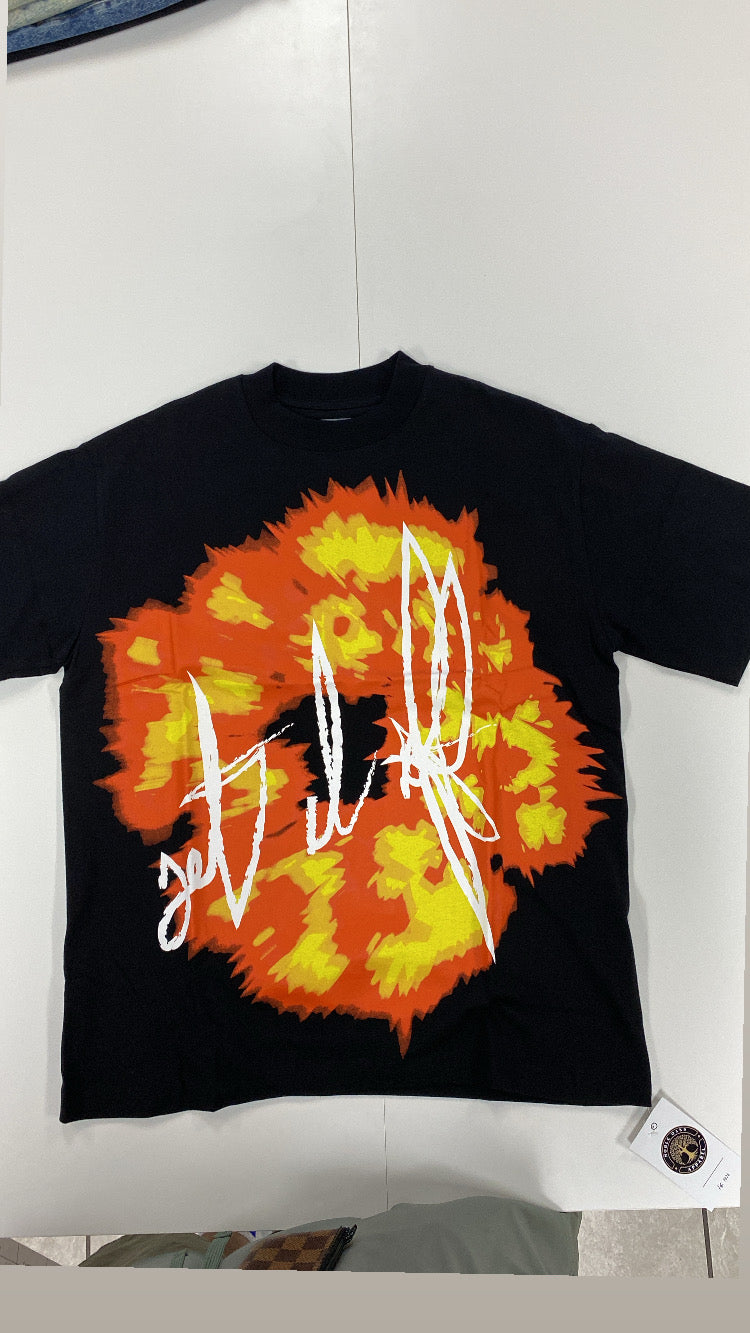 offsettears  - black flame tee