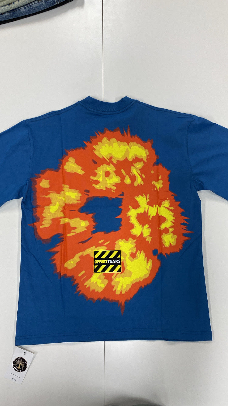 Offsettears - blue fire tee
