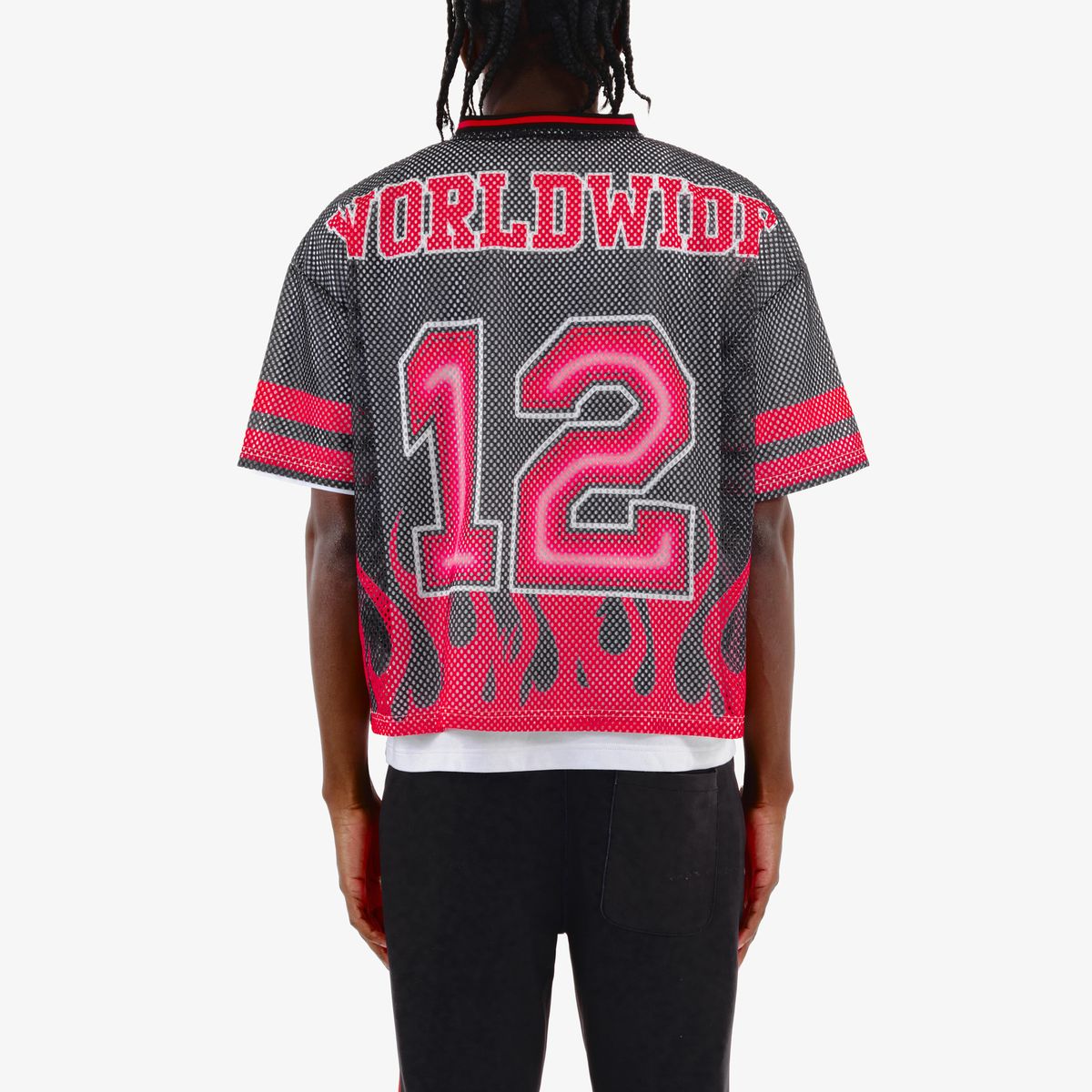 Cooper Rivet - Black Mesh Fabric Jersey