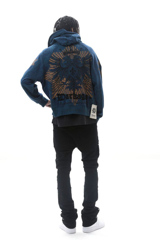Civilized -(dark blue) dark ages zip up hoodie