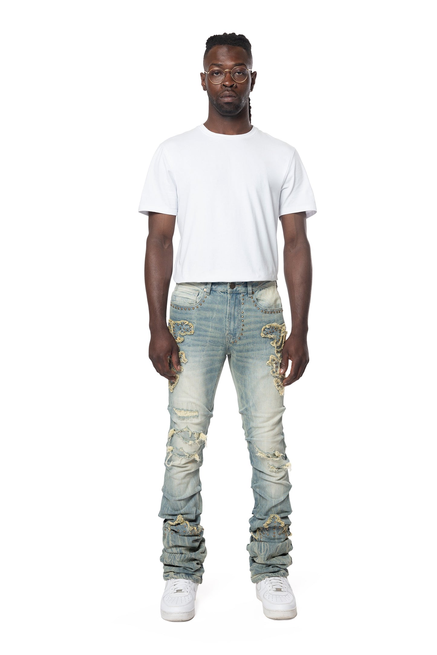 Smoke Rise"Western Studded Denim" Pants