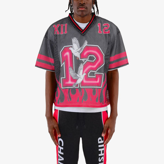 Cooper Rivet - Black Mesh Fabric Jersey