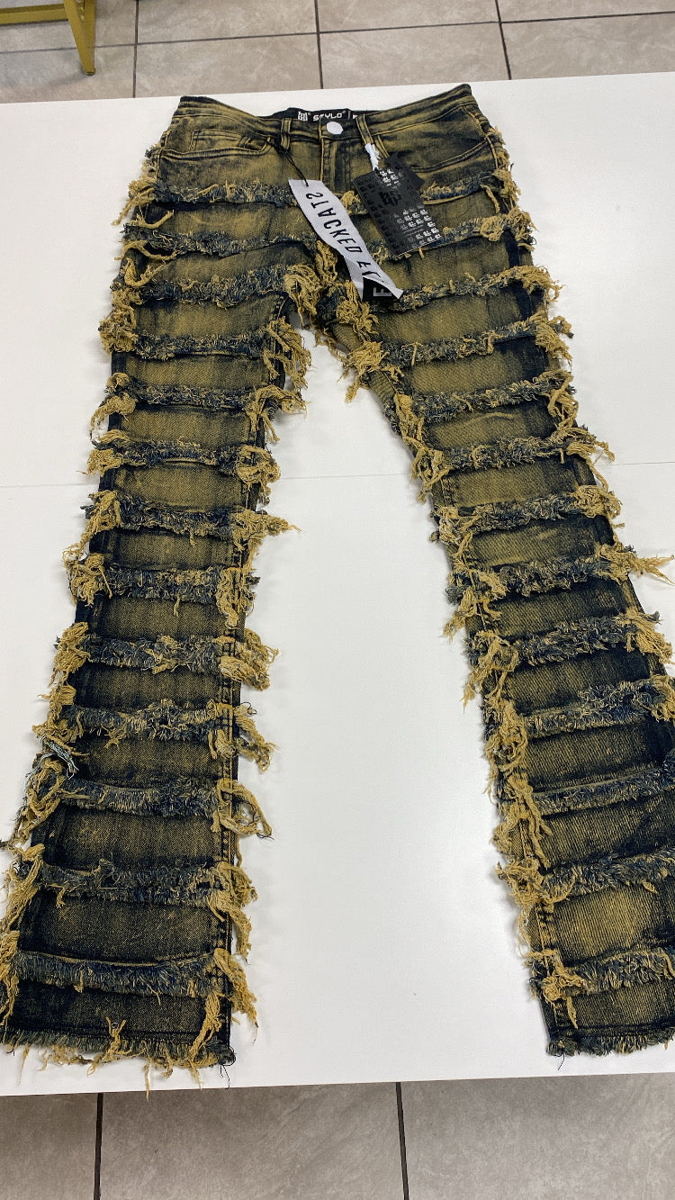 Stylo Stack Jeans (olive)