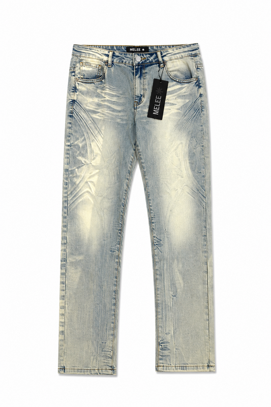 Melee "Musashi" Embossed Jeans Cloud Wash