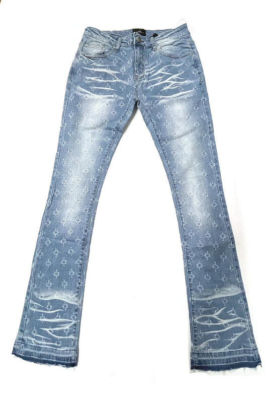 Cooper 9 - 504 typer stack jeans mid wash