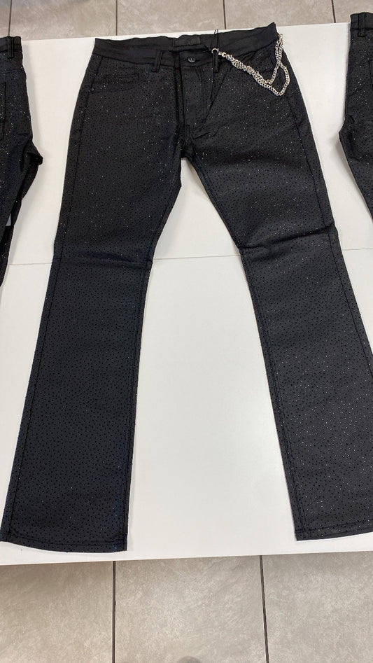KDNK - black rhinestone Jeans