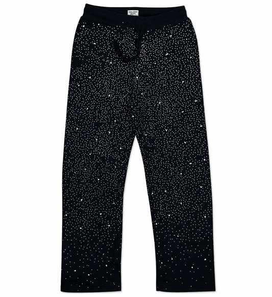 FWRD DENIM CROPPED CRYSTAL FLEECE SWEATPANTS