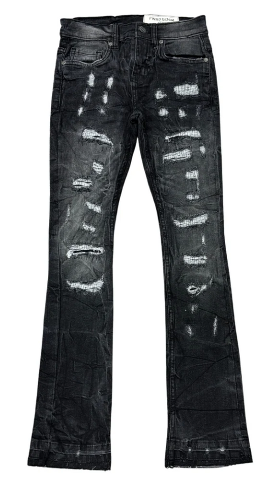 FWRD DENIM STACKED BLACK WASHED