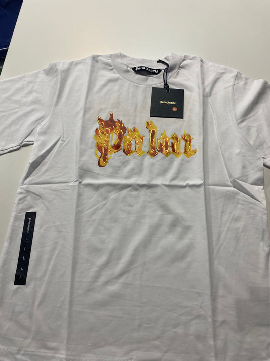 Palm Angels - (white) flame tee