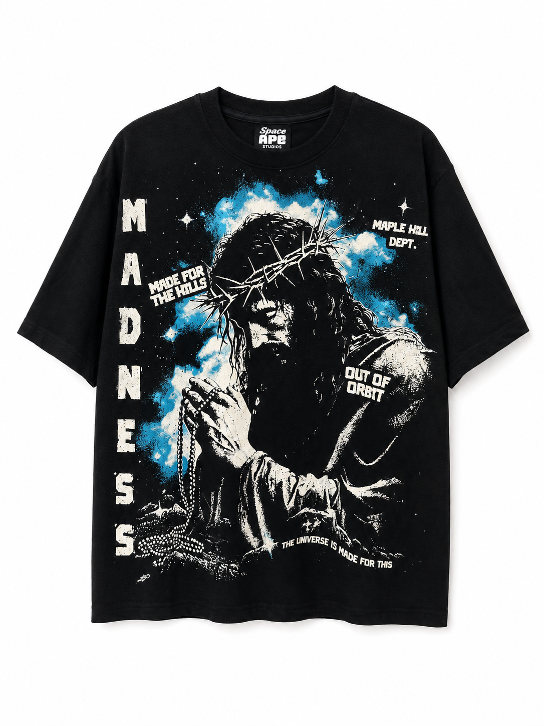 SPACE APE MADNESS RHINESTONE T-SHIRT