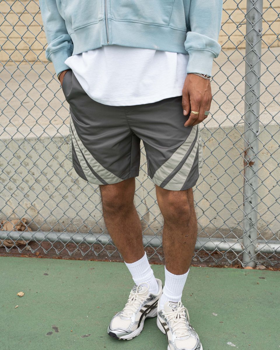 Eptm - grey nylon shorts