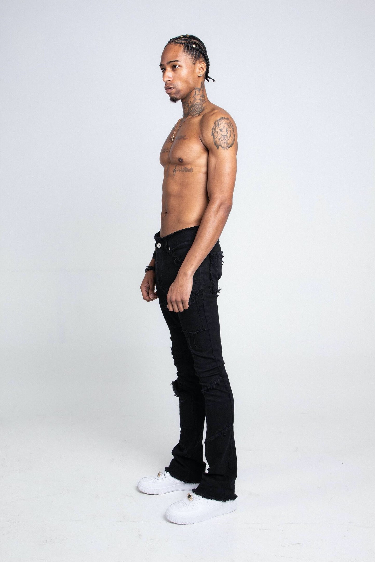 Amor Black Frey Stacked Jeans