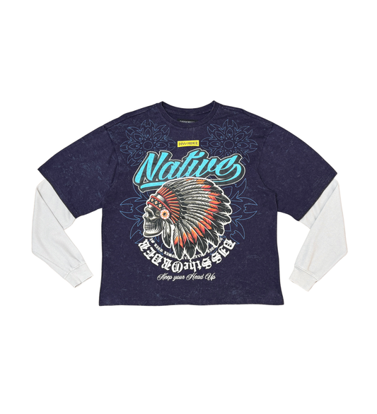 Civilized - (navy) disorder ls tee