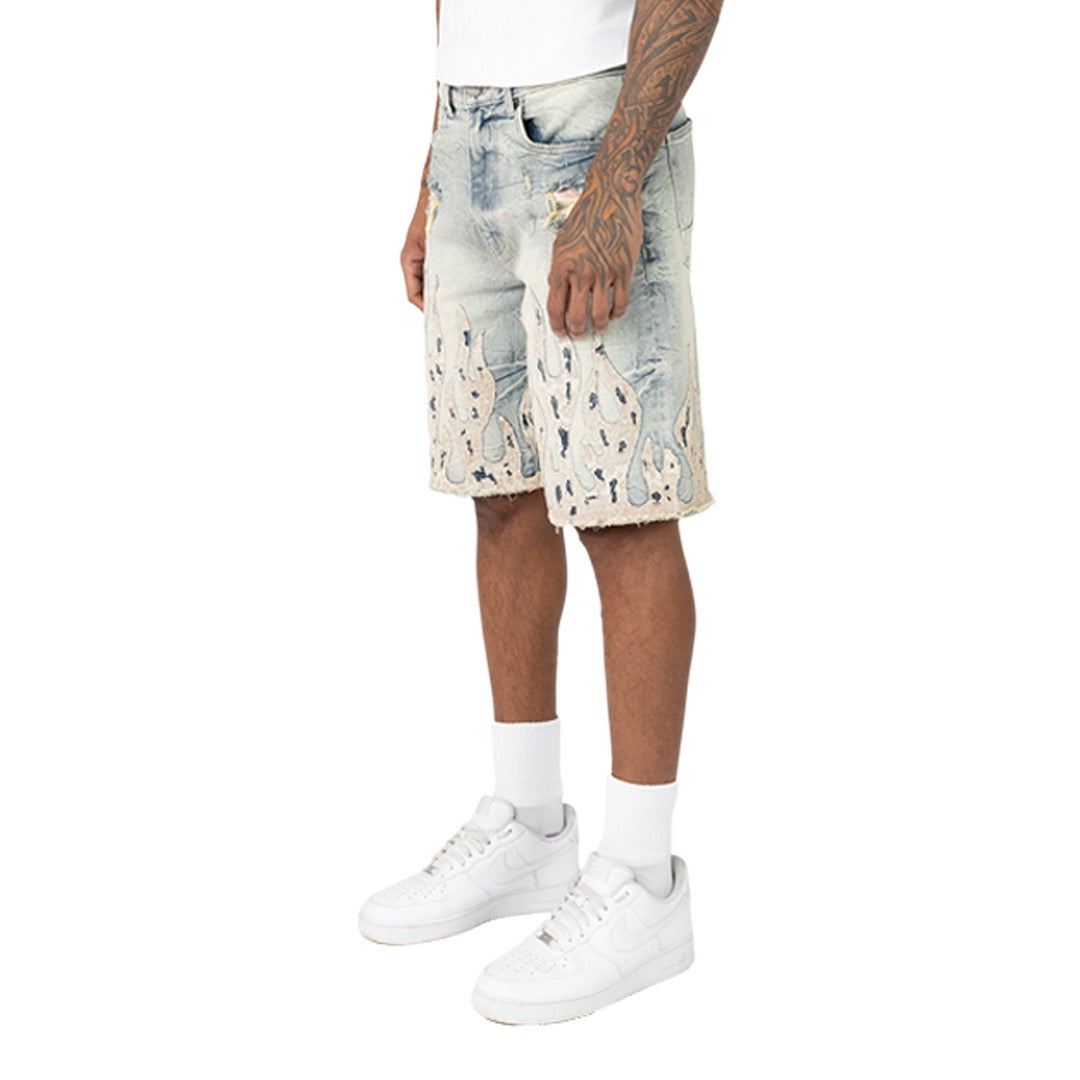 Smoke Rise "Mechanical Blue" Denim Shorts