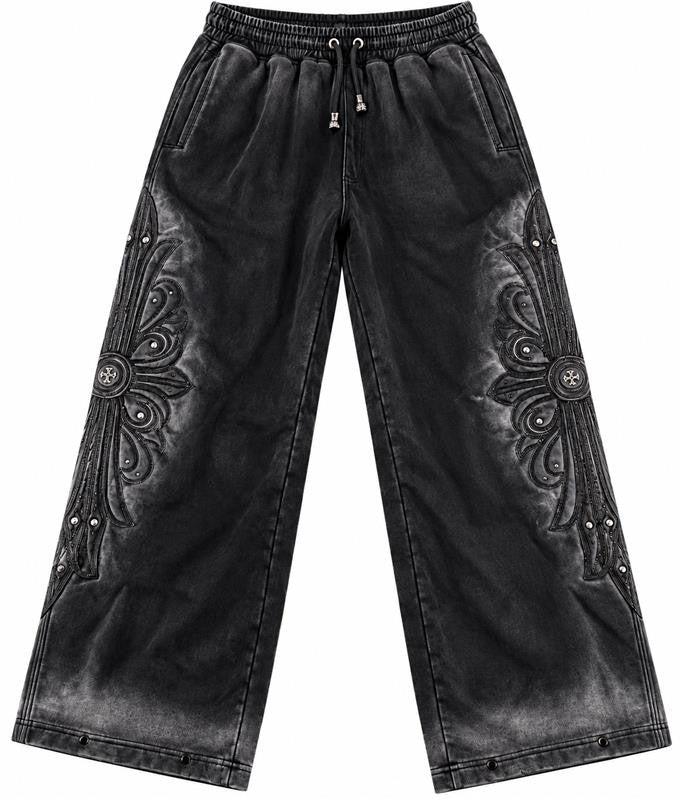 R3BEL DENIM INSPIRED CHROME SWEATPANTS LES SAINTS