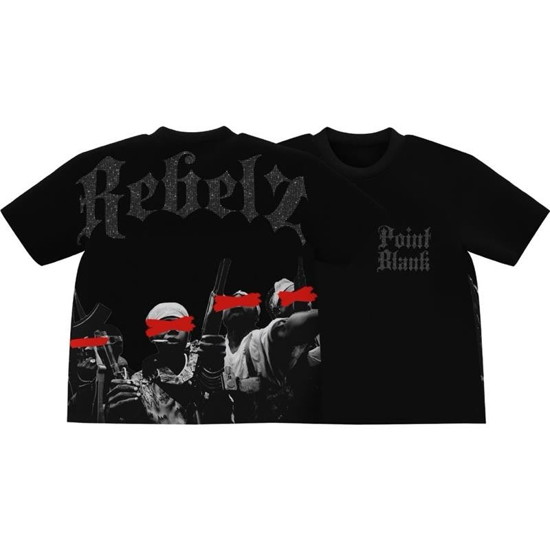 POINTBLANK REBELZ LUXE RHINESTONE T-SHIRT
