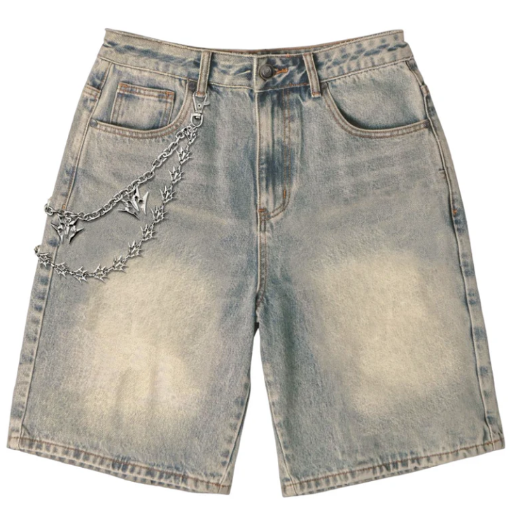 MELEE DENIM WASH SHORTS