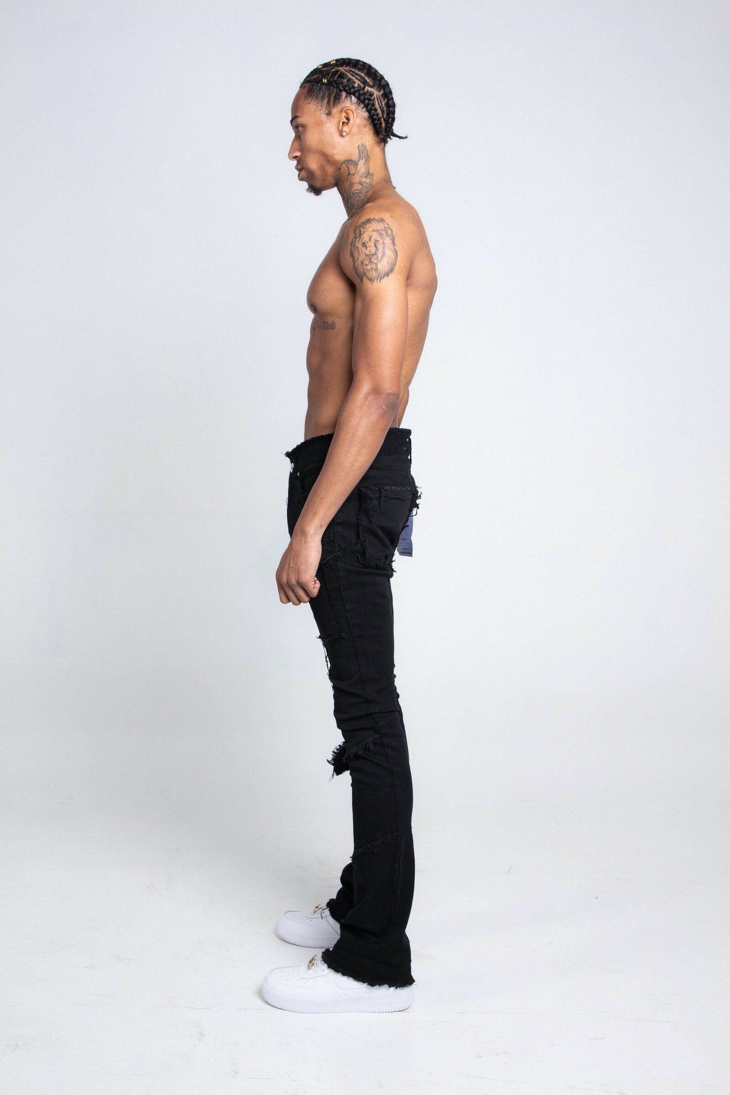 Amor Black Frey Stacked Jeans