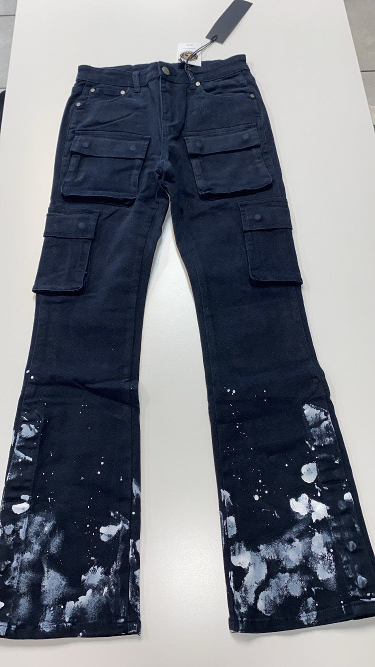 Eptm - (navy) snap cargo denim