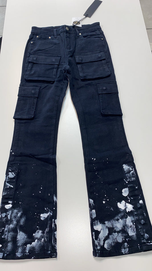 Eptm - (navy) snap cargo denim